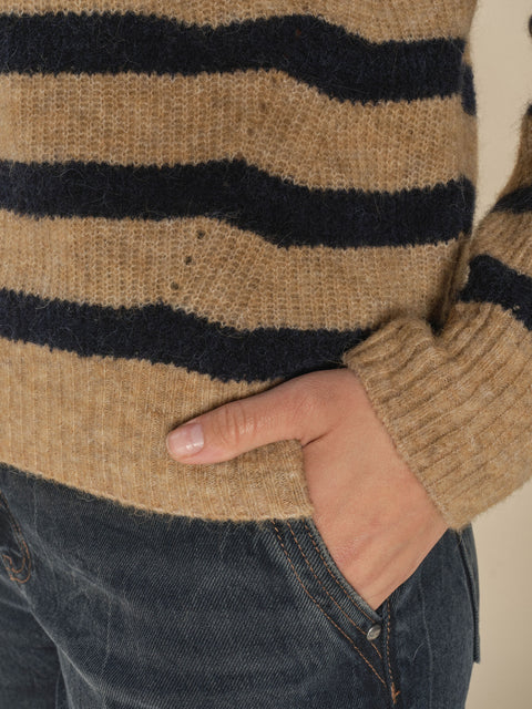 Mos Mosh Thora Stripe Crewneck Knit