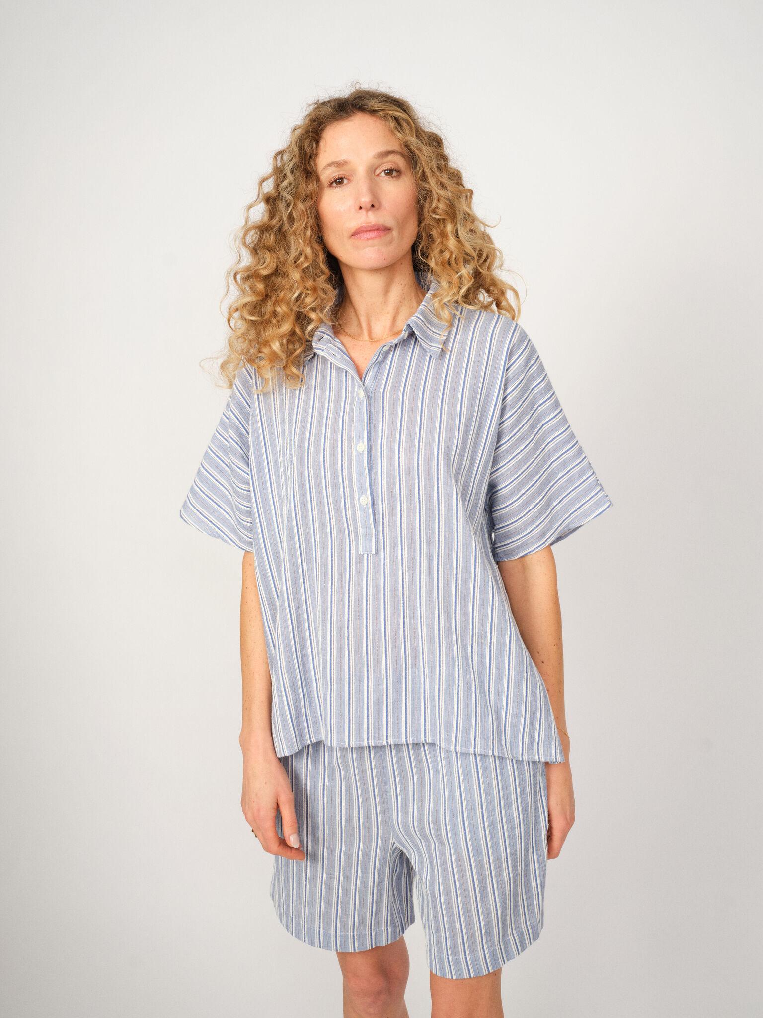 Lowana Friz Stripe Blouse
