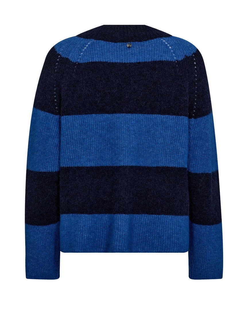 Mos Mosh Taci Stripe LS V-Neck Knit